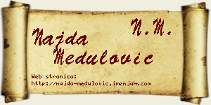 Najda Medulović vizit kartica
